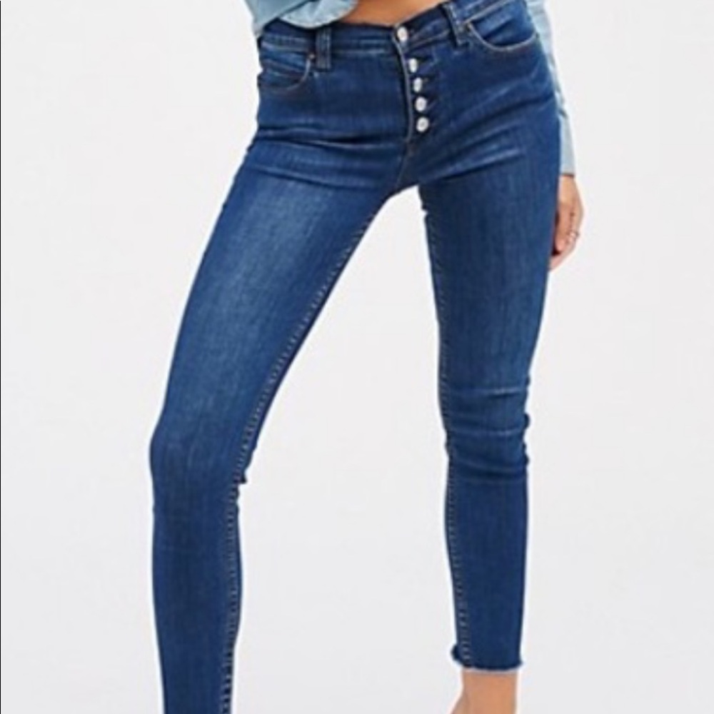 Free people raegan button up denim